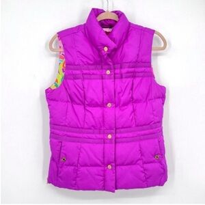 Lilly Pulitzer Vibrant Purple Kate Puffer Vest Size Medium